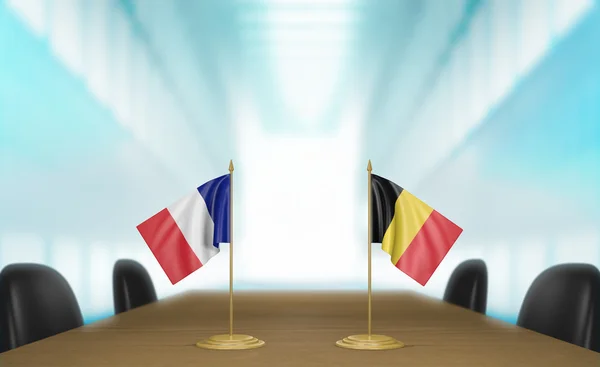 Beziehungen zwischen Frankreich und Belgien und Gespräche über Handelsabkommen 3D-Darstellung — Stockfoto