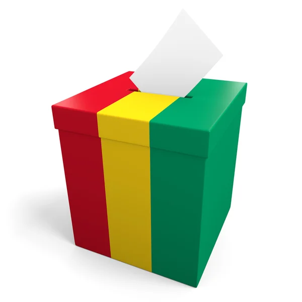 Guinea election ballot box for collecting votes — Stock Photo, Image