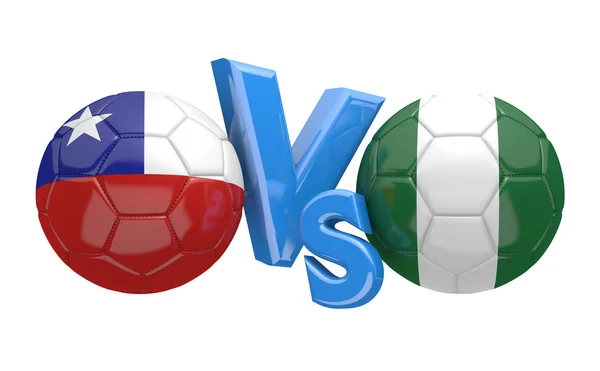 Soccer versus match between national teams Chile and Nigeria — Stock Photo, Image