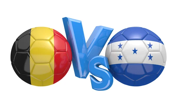 Soccer versus match between national teams Belgium and Honduras — Stock Photo, Image