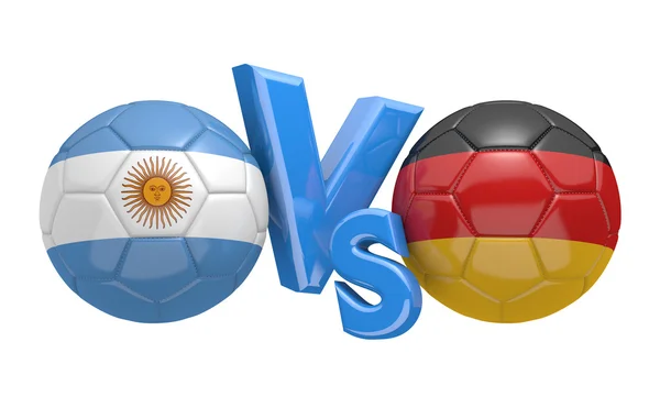 Football contre match entre les équipes nationales Argentine et Allemagne — Photo