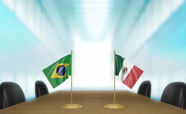 Бразильско-мексиканские отношения и торговые соглашения — стоковое фото
