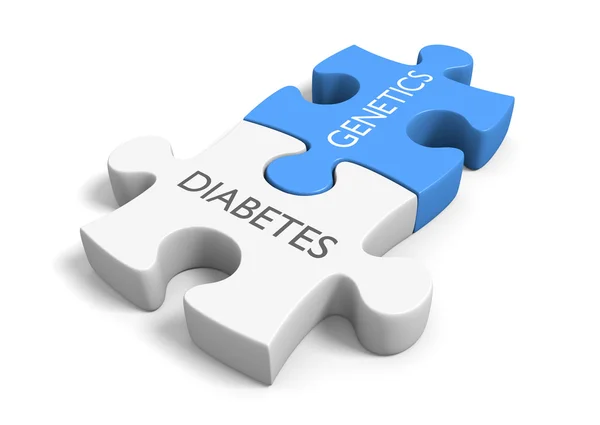 Link between genetics and diabetes mellitus metabolic diseases — Stock Photo, Image