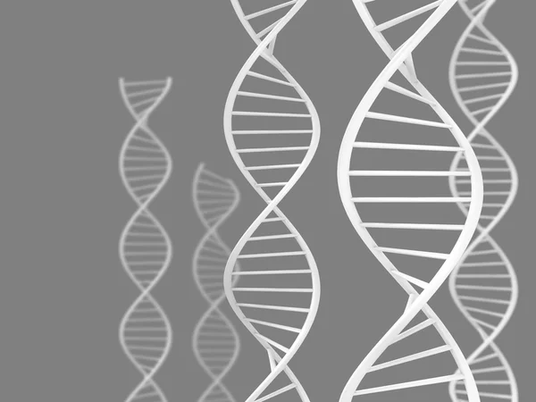 Genetica e scienza concetto di ricerca di stringhe di DNA a spirale — Foto Stock