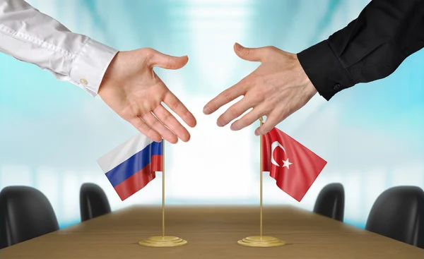 Росії та Туреччині дипломатів, погодившись на угоду — стокове фото