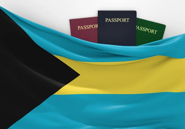 Ταξιδιών και του τουρισμού στις Μπαχάμες, με ανάμικτες διαβατήρια — Φωτογραφία Αρχείου