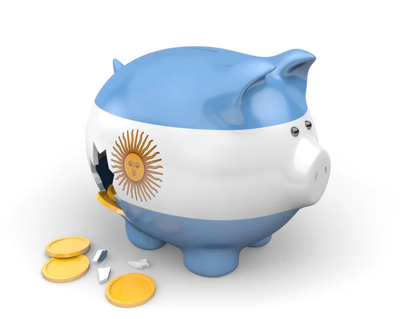 Argentina economy and finance concept for poverty and national debt — Stock Photo, Image