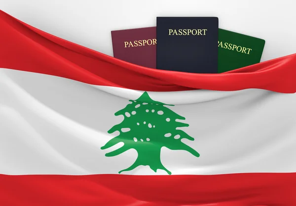旅行や各種パスポートでレバノンの観光 — ストック写真