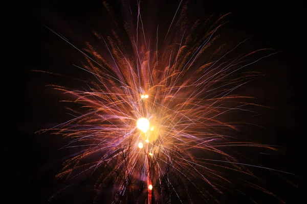 Colorful Firework Bokeh Background — Stock Photo, Image