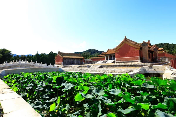 Ancient Chinese architecture under the blue sky