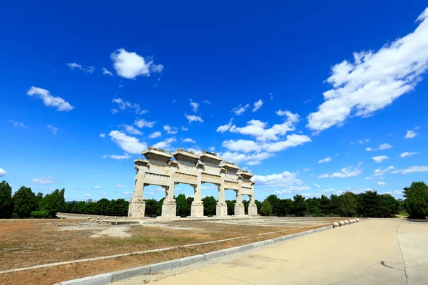 Arquitetura Chinesa Antiga Arco Pedra — Fotografia de Stock