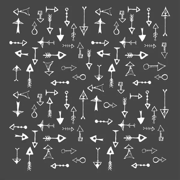 Hand drawn vector isolated  arrow collection. — Stock Vector