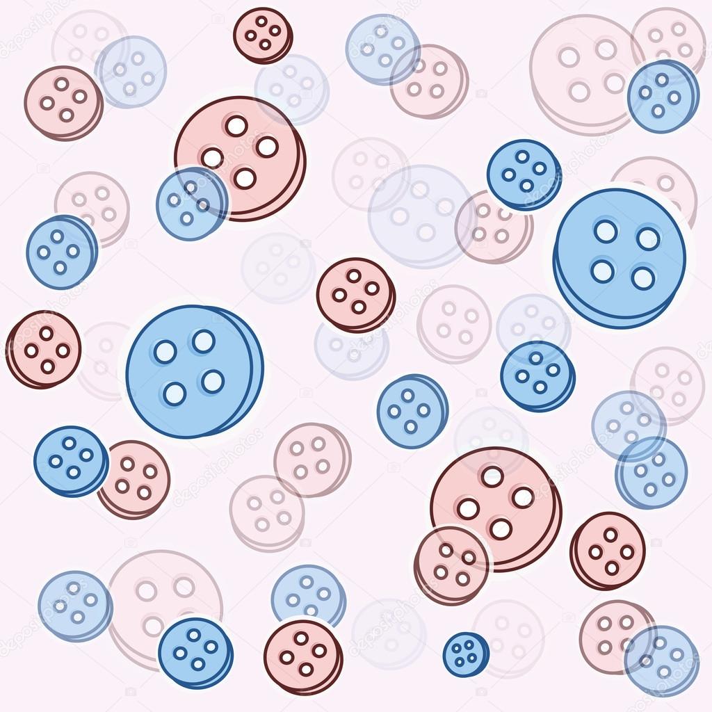 Baby seamless buttons pattern , loch knopfe rot und blau