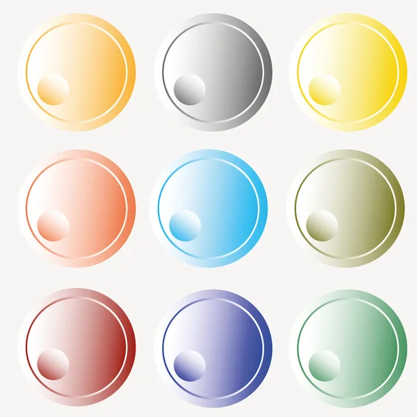 Set boutons colorés — Image vectorielle