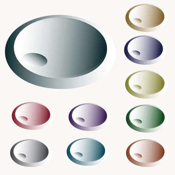 Ensemble de boutons colorés — Image vectorielle