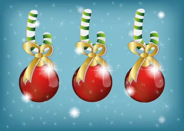 Boules de Noël en rouge 4 — Image vectorielle