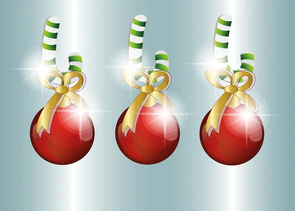 Boules de Noël en rouge 3 — Image vectorielle