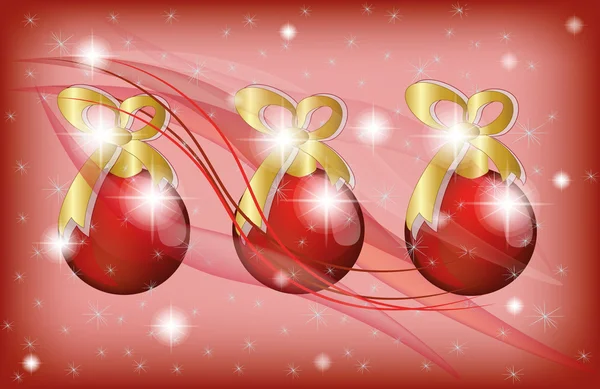 Boules de Noël en rouge 5 — Image vectorielle