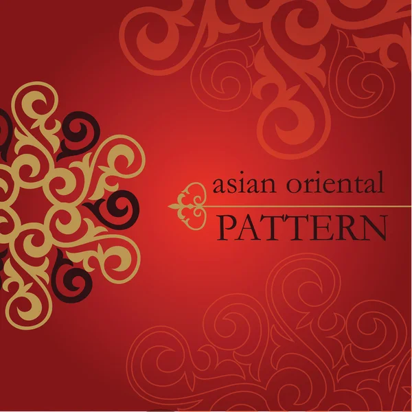 Set of Oriental and Asian patterns. — Stock Vector