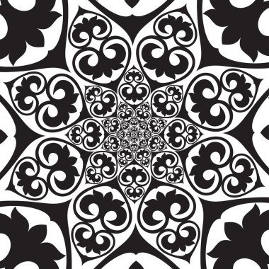 Merkez sonsuz dairesel desen, Asya tasarımlar