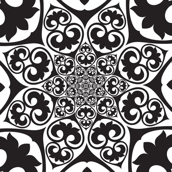 Central endless circular pattern, asian designs — Wektor stockowy