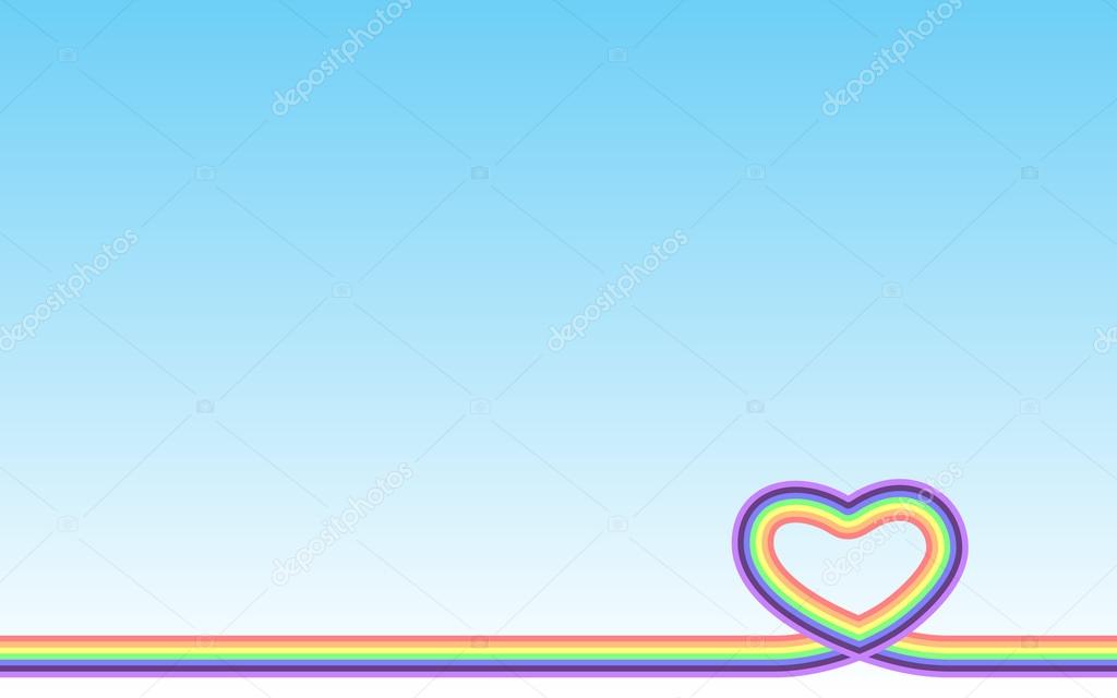 Pastel rainbow heart