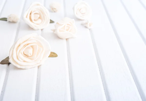 Decorative flowers on table — Stock Photo, Image