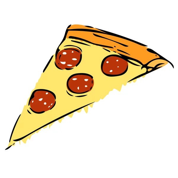 Snijd van pizza — Stockvector