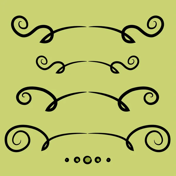 Set of decorative lines — Stock Vector