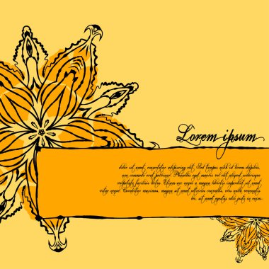 Şablon ile çiçek öğeleri