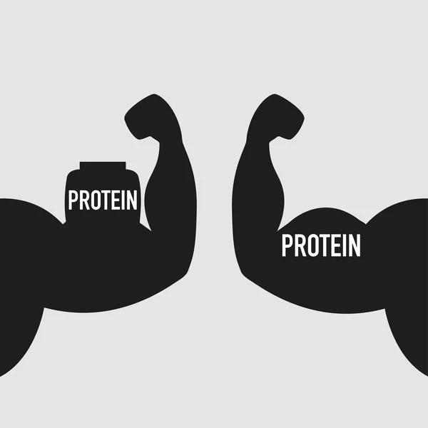 Büyük kas ve metin Protein ile kol mans