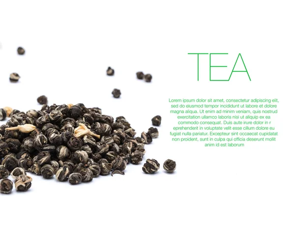 Hill metin beyaz zemin üzerine yeşil çay