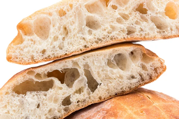 Beyaz ekmek kesilerek — Stok fotoğraf