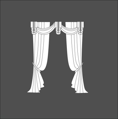 perdeler. Klasik perde. lambrequin
