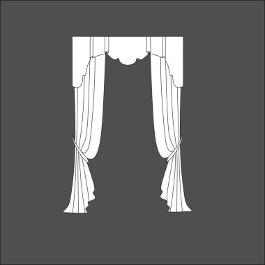 perdeler. Klasik perde. lambrequin