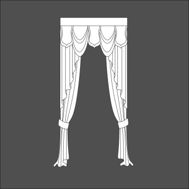 perdeler. Klasik perde. lambrequin