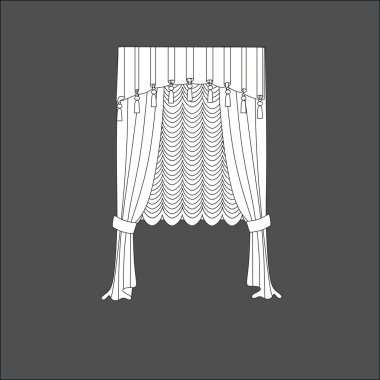 perdeler. Klasik perde. lambrequin