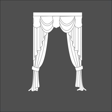 perdeler. Klasik perde. lambrequin