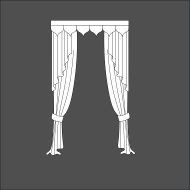 perdeler. Klasik perde. lambrequin