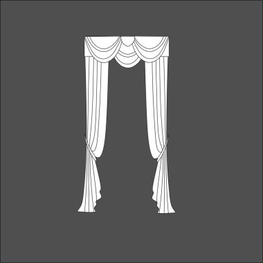 perdeler. Klasik perde. lambrequin