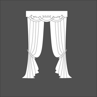 perdeler. Klasik perde. lambrequin