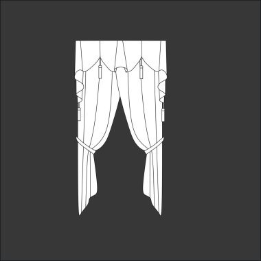 perdeler. Klasik perde. lambrequin