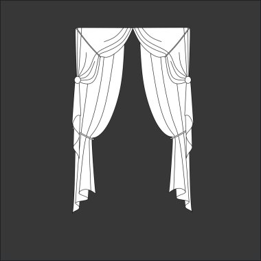 perdeler. Klasik perde. lambrequin