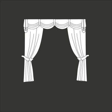 perdeler. Klasik perde. lambrequin