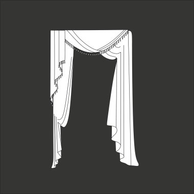 perdeler. Klasik perde. lambrequin