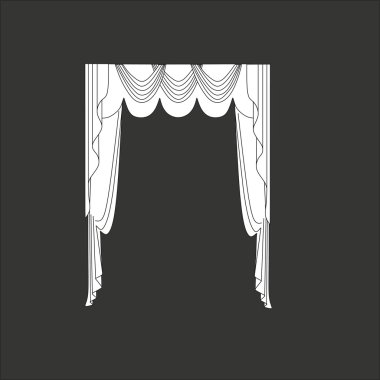 perdeler. Klasik perde. lambrequin