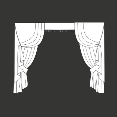 perdeler. Klasik perde. lambrequin