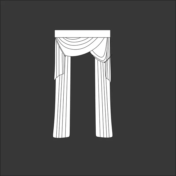 Шторы. классические шторы. lambrequin — стоковый вектор