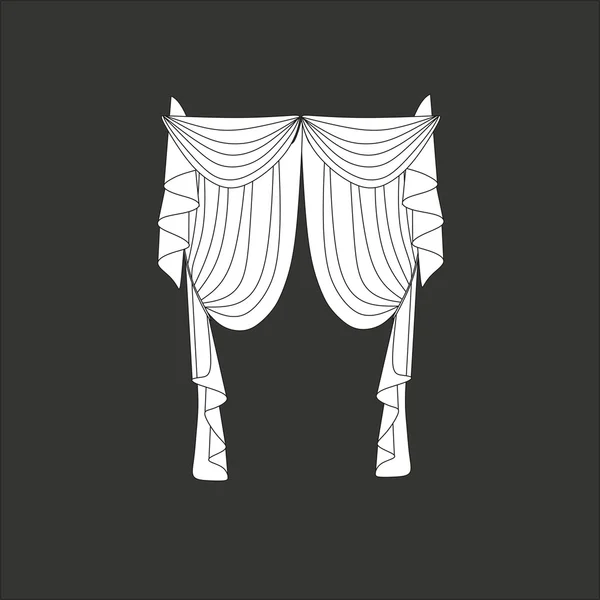 Шторы. классические шторы. lambrequin — стоковый вектор