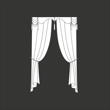 Perdeler. pencere dekorasyon. Klasik perdeler
